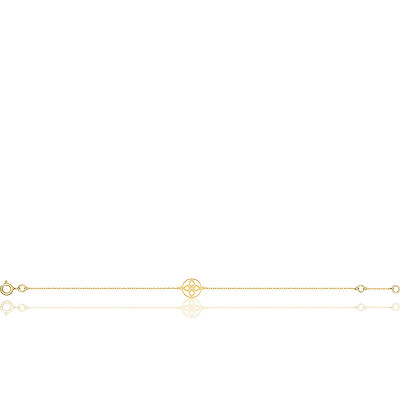 Bracelet Femme Rosace, Or jaune 750 - Emanessence