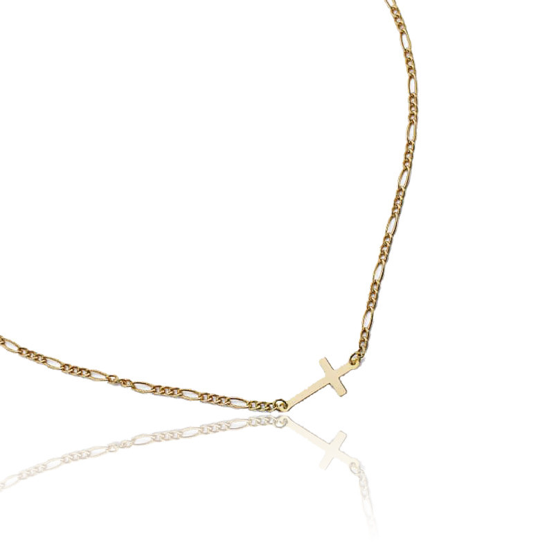 Collier - Médaille Croix Or 18 Carats 750/000 - Christ Sur La Croix   Chaine Doree