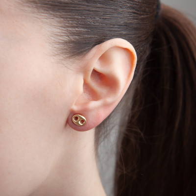 Boucles d'Oreilles Grain de Café en Or jaune 750/1000 - Emanessence