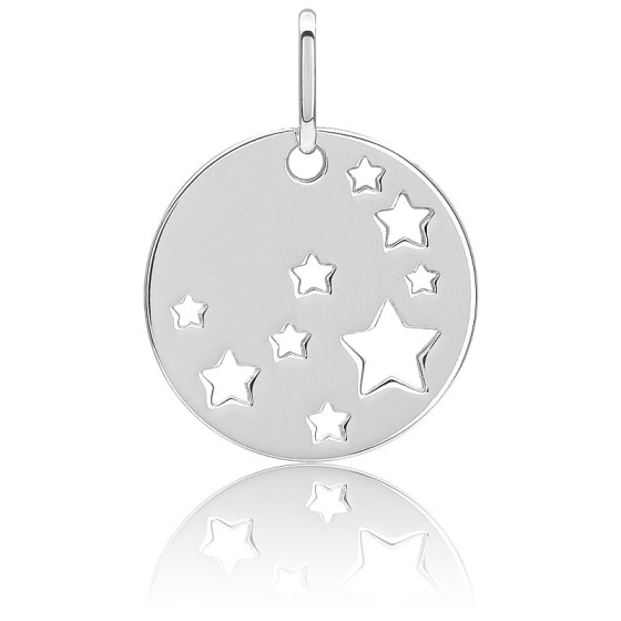 Collier Enfant En Argent 925 Et Cristal - Pendentif étoile De Mer, Chaîne Ancre 40cm, Bleu Et Argent