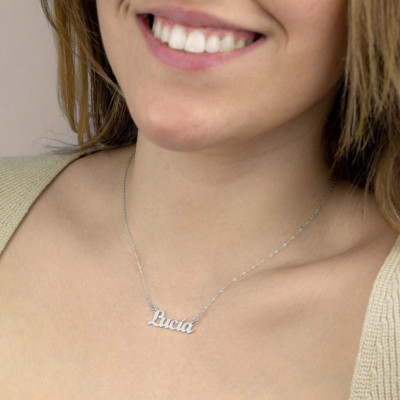 Collier Prénom Personnalisé, Argent 925 Rhodié, 40 à 44cm - Emanessence
