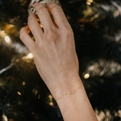 Bracelet personnalisé Prénom, Or Jaune 750, 15 à 19cm - Rosatella
