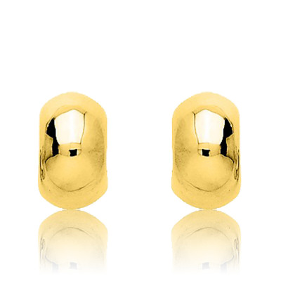 Boucles d'oreilles Rondes, Plaqué Or Jaune - Emanessence