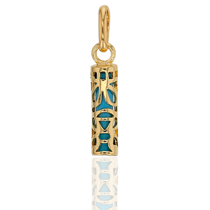 Pendentif Tiki En Plaqué Or 18 Carats - Amulette Porte-Bonheur Tahitienne - ASCALIDO