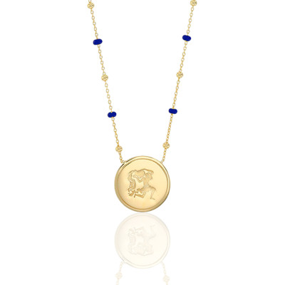 Collier Signé ASSAI PARIS Vintage Doré - Sculpture Capricorne, Alliage Métal