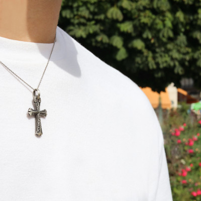Pendentif Croix Ankh, Argent, 29x18mm - Emanessence