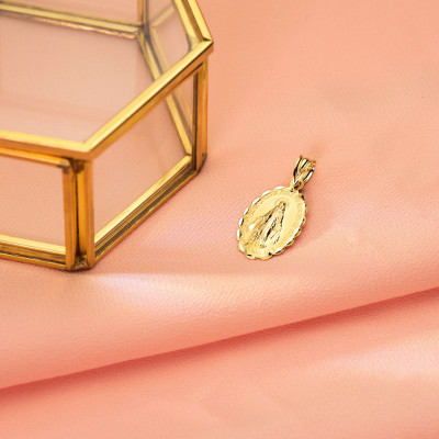 Médaille Scapulaire Vierge Miraculeuse, Or jaune 750, 23x14mm - Lumiosa