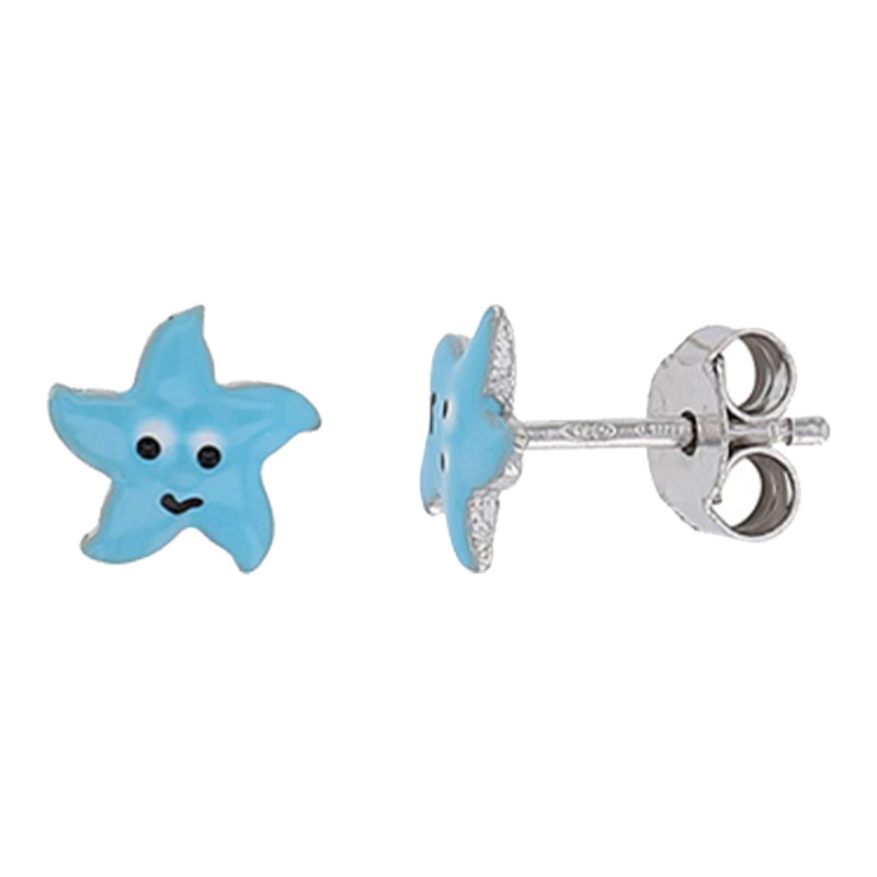Boucles D'oreilles Argent étoile De Mer, Marque Boba, Neuf Sans Emballage, Pour Femme