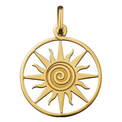 Médaille Soleil Ajourée, Or jaune 750, 18mm - Argyor