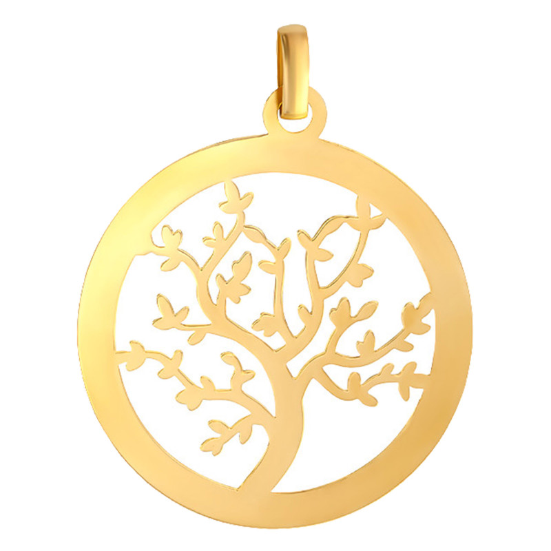 Pendentif Charms en argent et dorure jaune pastille arbre de vie