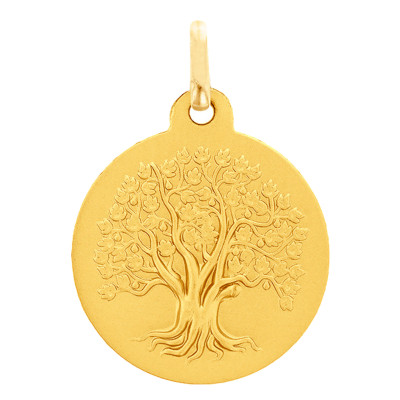 Médaille Arbre de Vie, Or jaune 750, 16 & 18mm - Lumiosa