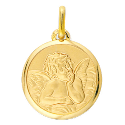 Médaille Ange Raphaël, Or jaune, 16mm - Lucas Lucor