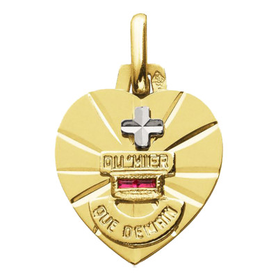 Médaille d'Amour La Passionnée, Or jaune 750, 14x13mm - Augis