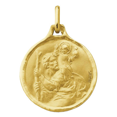 Médaille Saint Christophe, Or Jaune 750, 16 à 20mm - Augis