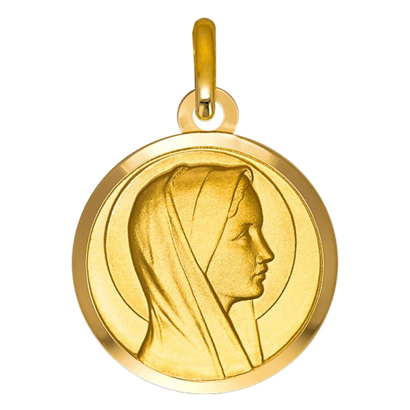 Médaille douce Vierge à l'enfant Or Jaune 16mm - Augis - Site Officiel