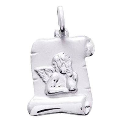 Médaille Ange Parchemin, Argent, 15x12mm - Emanessence