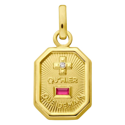 Médaille d'Amour L'Exclusive, Rubis & Or Jaune 750, 12 mm - Augis