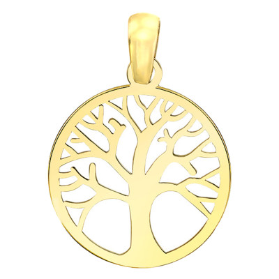Pendentif Arbre de vie, Or Jaune, 14x14mm - Vandona