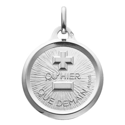 Médaille d'Amour l'Originale, Or blanc 750, 18mm - Augis