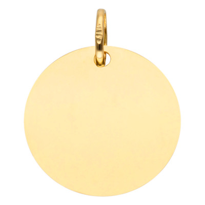 Médaille Ronde, Or Jaune 750, 16 mm - Lumiosa