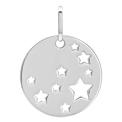 Pendentif Étoiles Ajourées, Argent - Emanessence