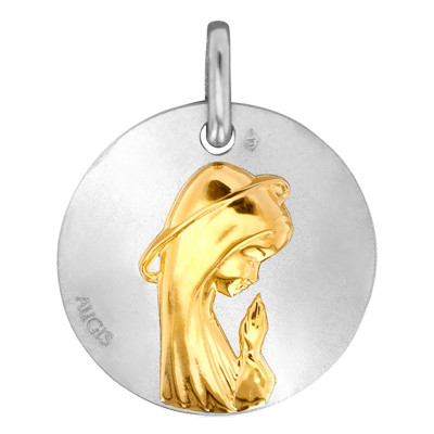 Médaille Vierge de Profil, 2 Ors 750, 16mm - Augis