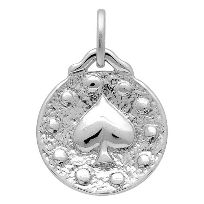 Médaille Ronde Pique, Argent, 15mm - Emanessence