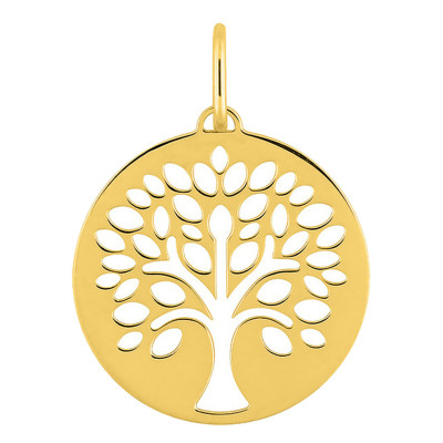 Médaille Arbre de Vie Ajourée, Or jaune 750, 15mm - Emanessence