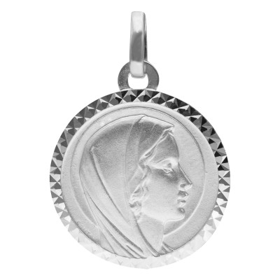Médaille Vierge Madone 22mm en or jaune 18 carats à personnaliser