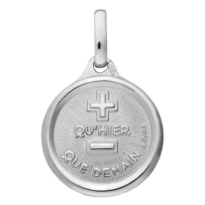 Médaille d'Amour PM, Or Blanc 750, 12mm - Augis