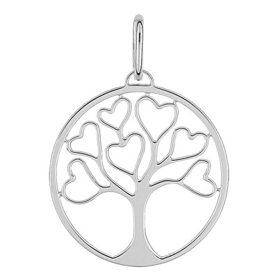 Médaille Arbre de Vie Cœurs Ajourés, Argent, 15mm - Emanessence