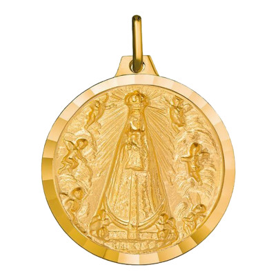 Médaille Vierge de Begoña, Or jaune 750, 18mm - Argyor