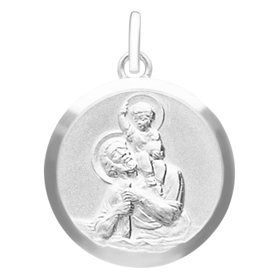 Médaille Saint Christophe, Argent 925, 19 mm - Emanessence