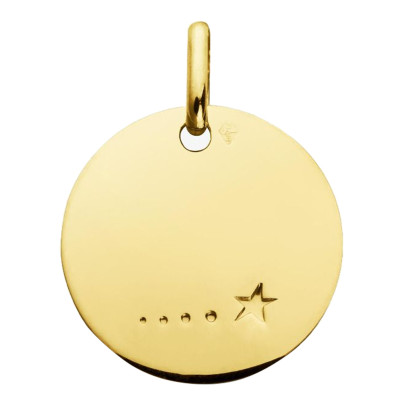 Médaille Étoile, Or Jaune 750, 16 mm - Augis