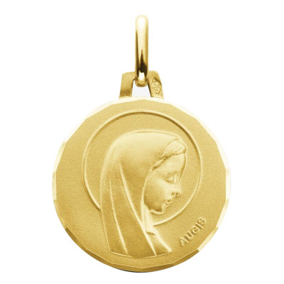 Médaille Jeune Vierge, Or Jaune 750, 16 & 18 mm - Augis