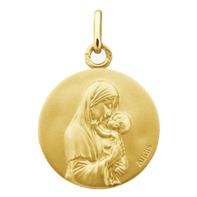 Médaille Vierge Maternelle, Or Jaune 750, 18 mm - Augis