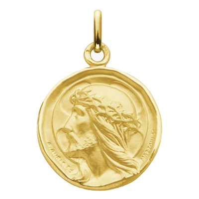 Médaille Christ Ecce Homo, Or Jaune 750, 18 mm - Augis