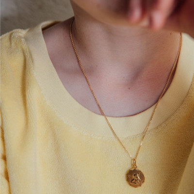 Médaille Ange Raphaël Rayonnant, Or Jaune 750, 16 mm - Augis