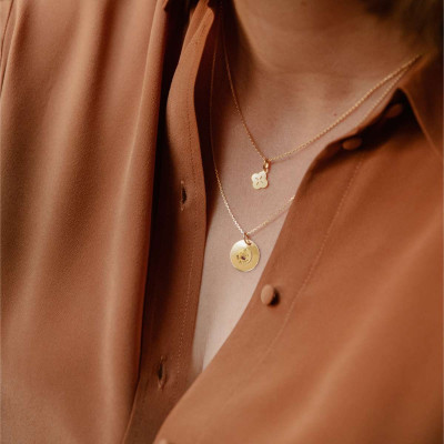 Médaille d'Amour la Délicate, Or jaune 750, 16mm - Augis