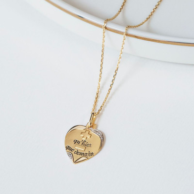Médaille d'Amour la Sentimentale, Or jaune 750, 16x16mm - Augis