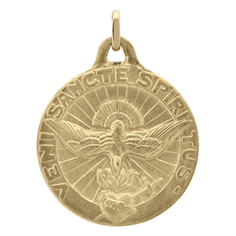 Médaille Saint Esprit, Or jaune 375 Emanessence