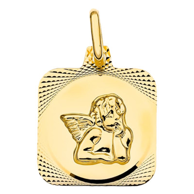 Médaille Ange Stylisé, Or Jaune 750, 15x13 mm - Lumiosa