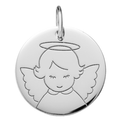 Pendentif Ancien « Mon Petit Ange » En Argent - Bijou Vintage Symbolique