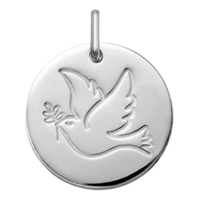 Médaille Colombe, Argent 925, 16mm - Argyor