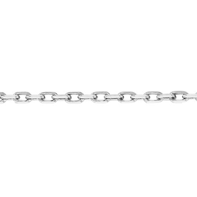 Chaîne Forçat Diamantée, Argent 925, 45 cm - Manillon