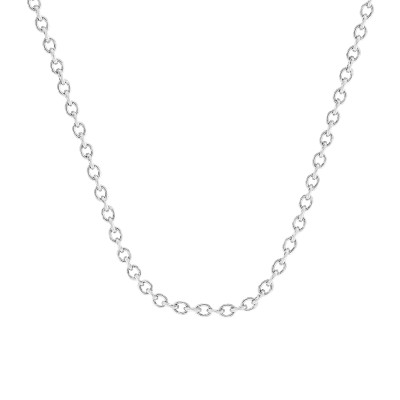 Chaîne maille forçat, Argent massif, 50 cm - Manillon