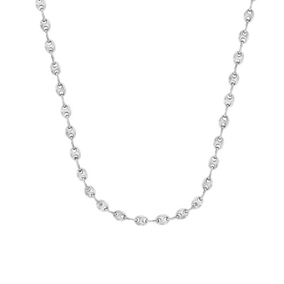 Chaîne maille Grain de Café, Argent massif, 55 cm - Manillon