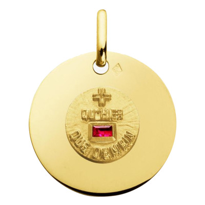 Médaille d'Amour la Délicate, Or jaune 750, 16mm - Augis
