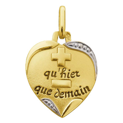 Médaille d'Amour la Sentimentale, Or jaune 750, 16x16mm - Augis