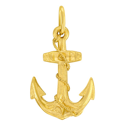 Pendentif Ancre, Or Jaune, 27x19mm - Vandona